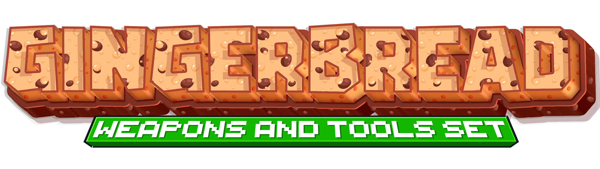 minecraft blockbench gingerbread weapons tools armor cosmetics set
