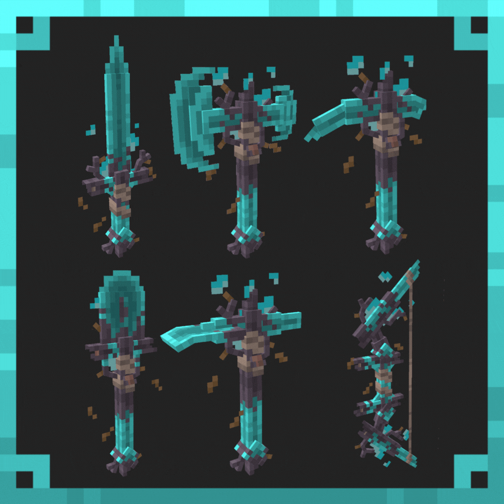 ภาพตัวอย่าง Animated Log Crystal Tools & Weapon Set - 16x