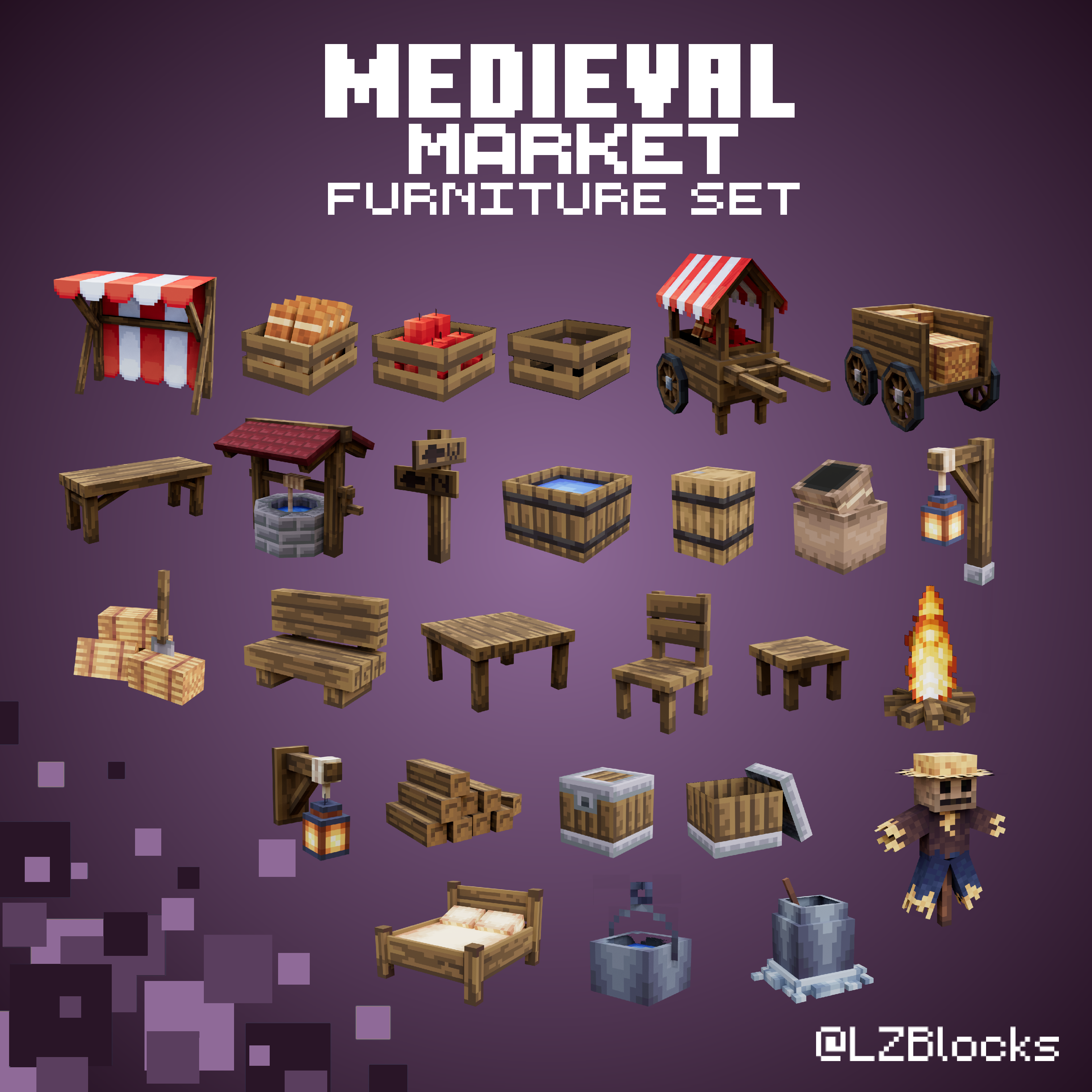Medieval Market Furniture Set preview image