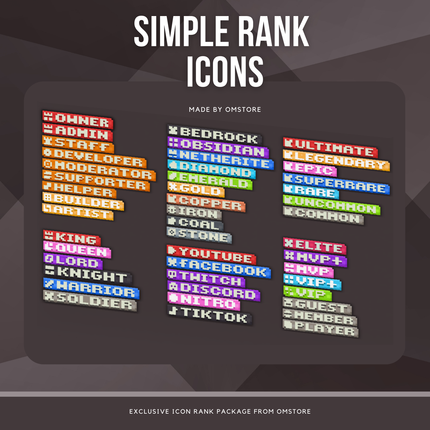 Simple Rank Icon 미리보기 이미지