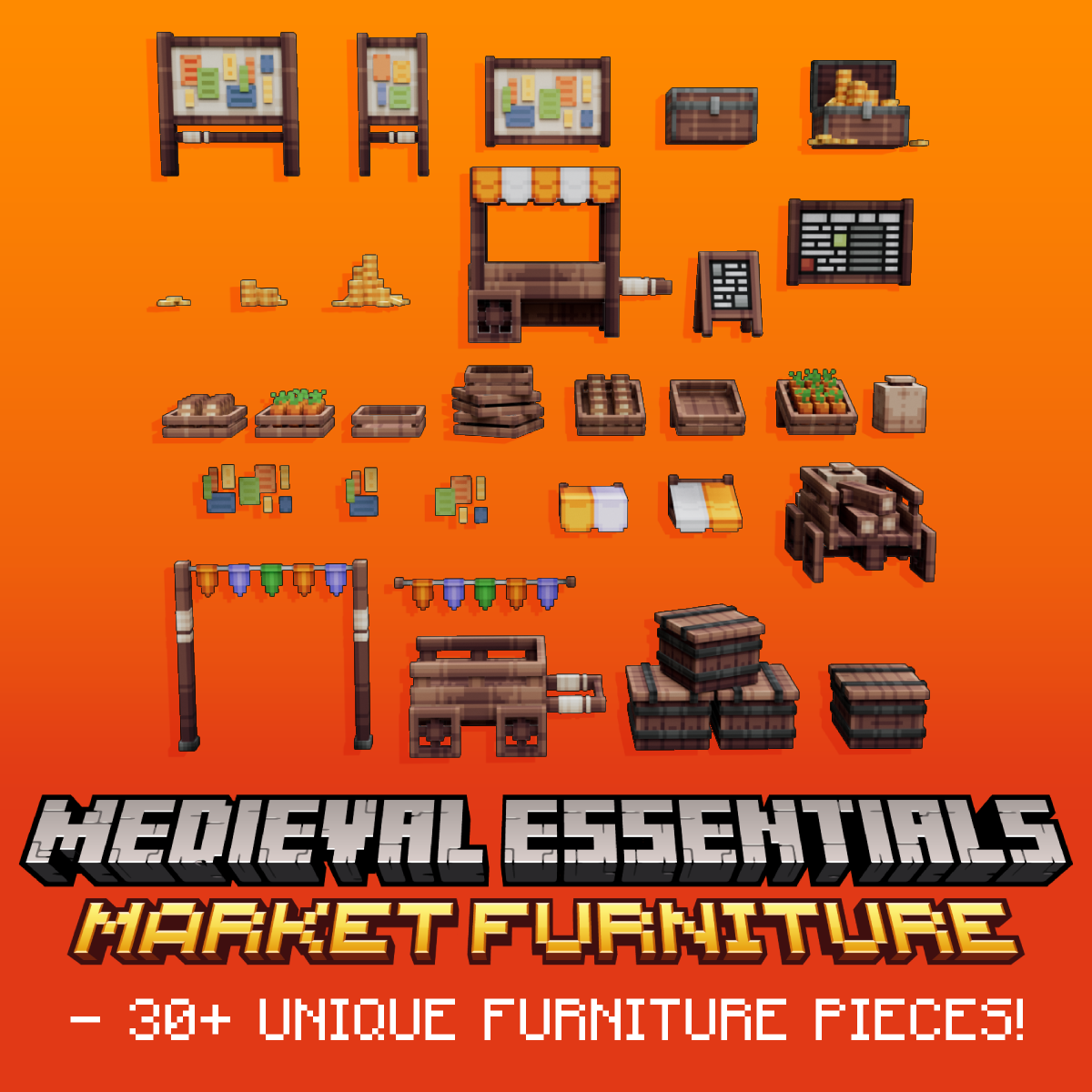 Medieval Market Furniture visualização