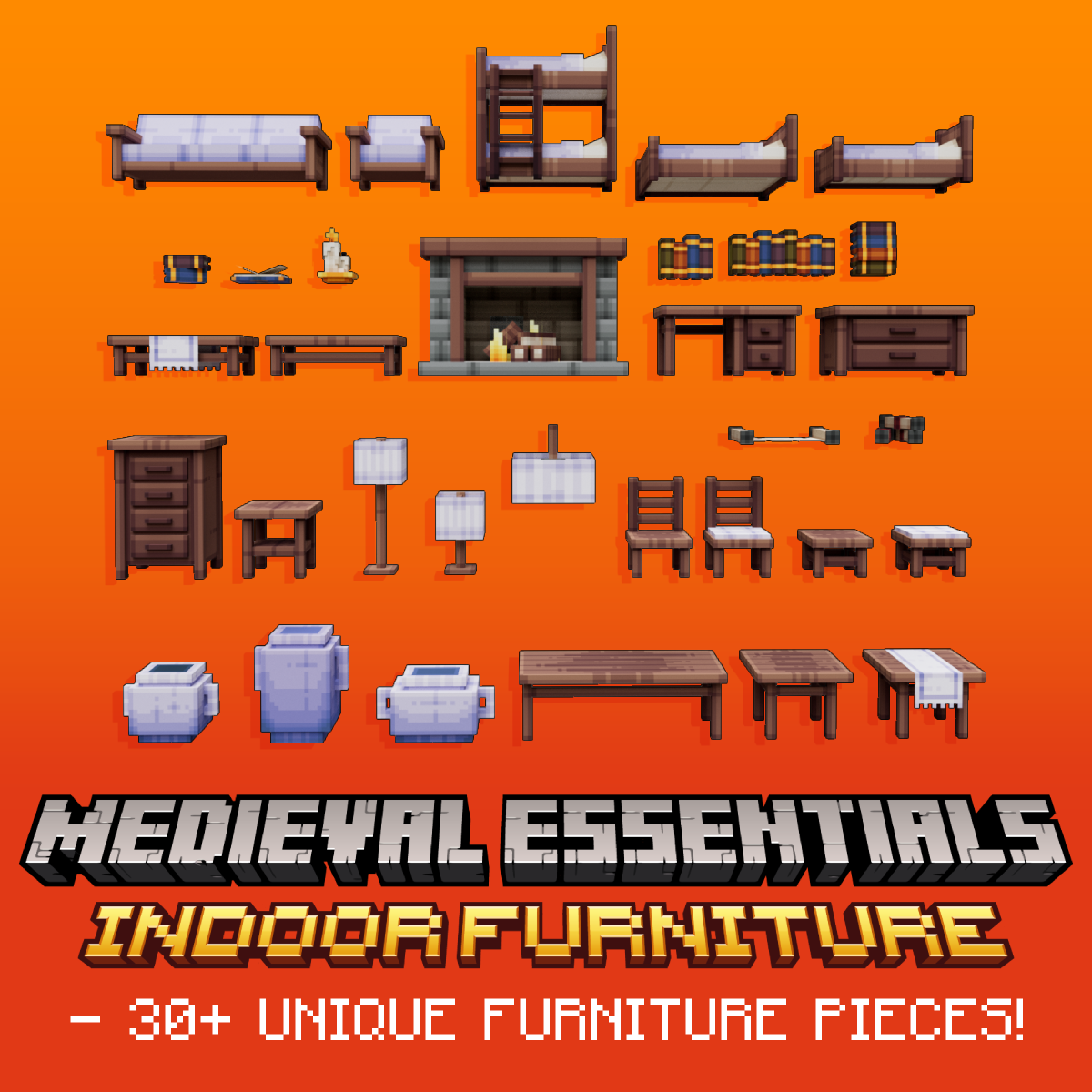 Medieval Indoor Furniture visualização