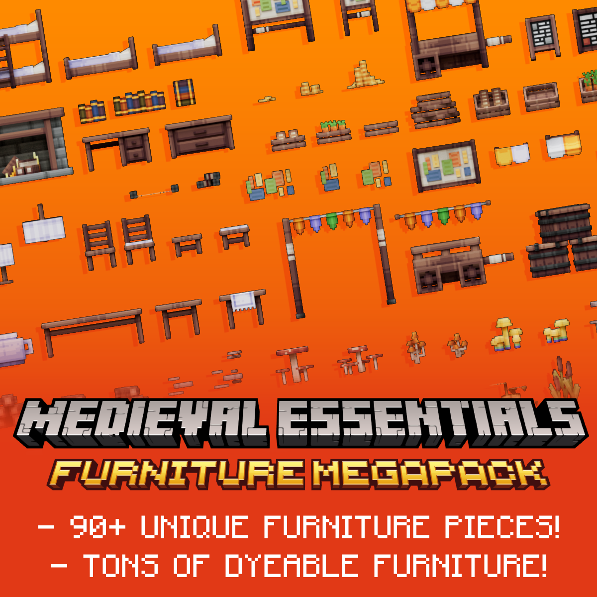 Medieval Furniture Megapack visualização