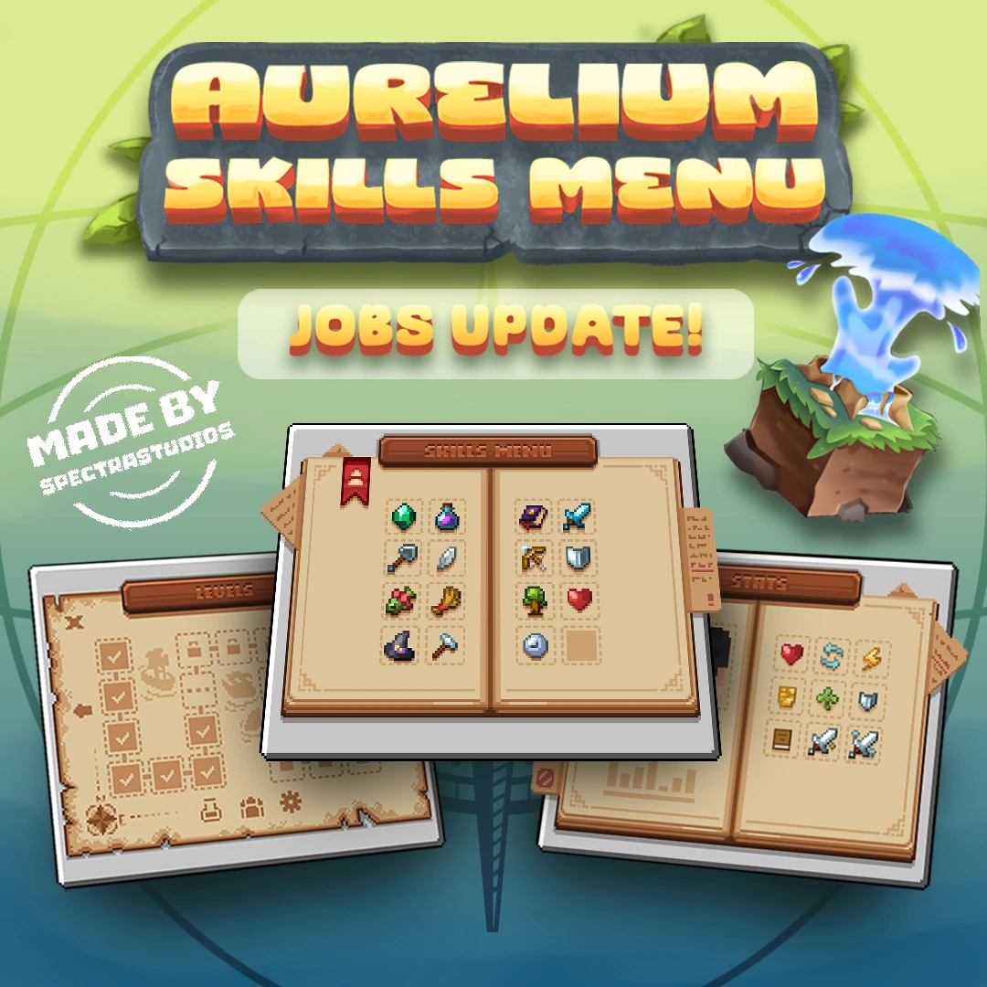 Spectra Studios | Animated AuraSkills Menu GUI | 26.1 Update preview image