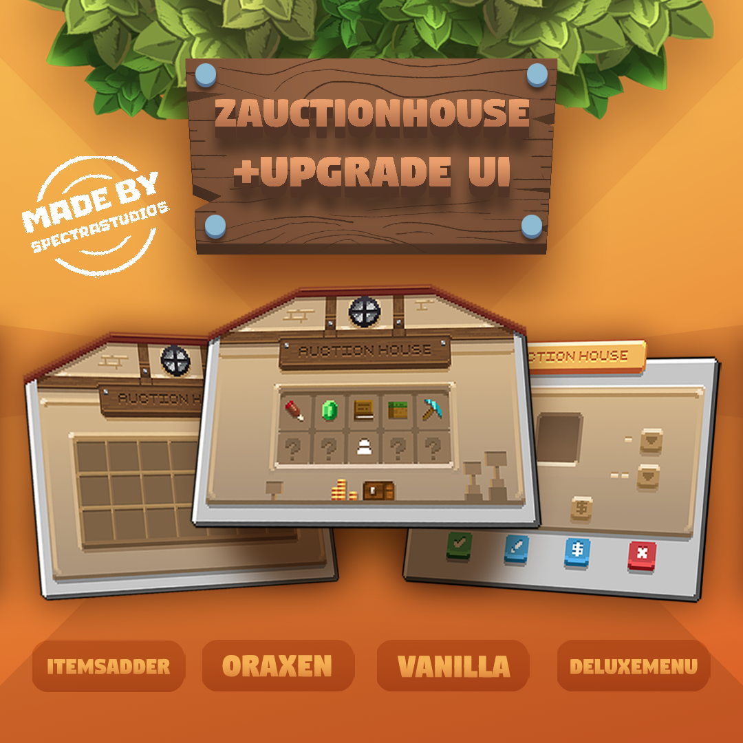 Spectra Studios | Animated zAuctionhouse Menu GUI preview image