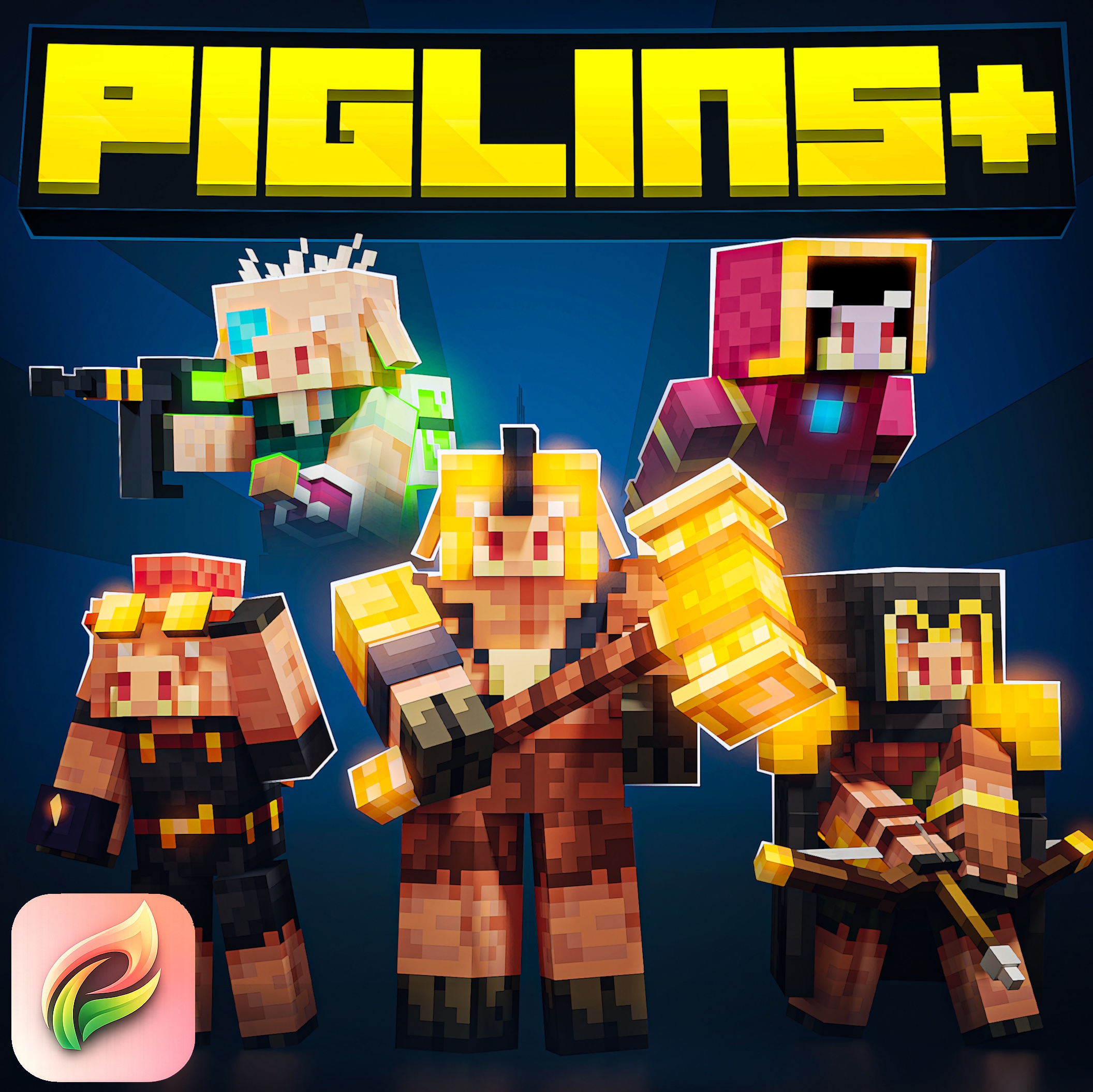 Piglins +  visualização