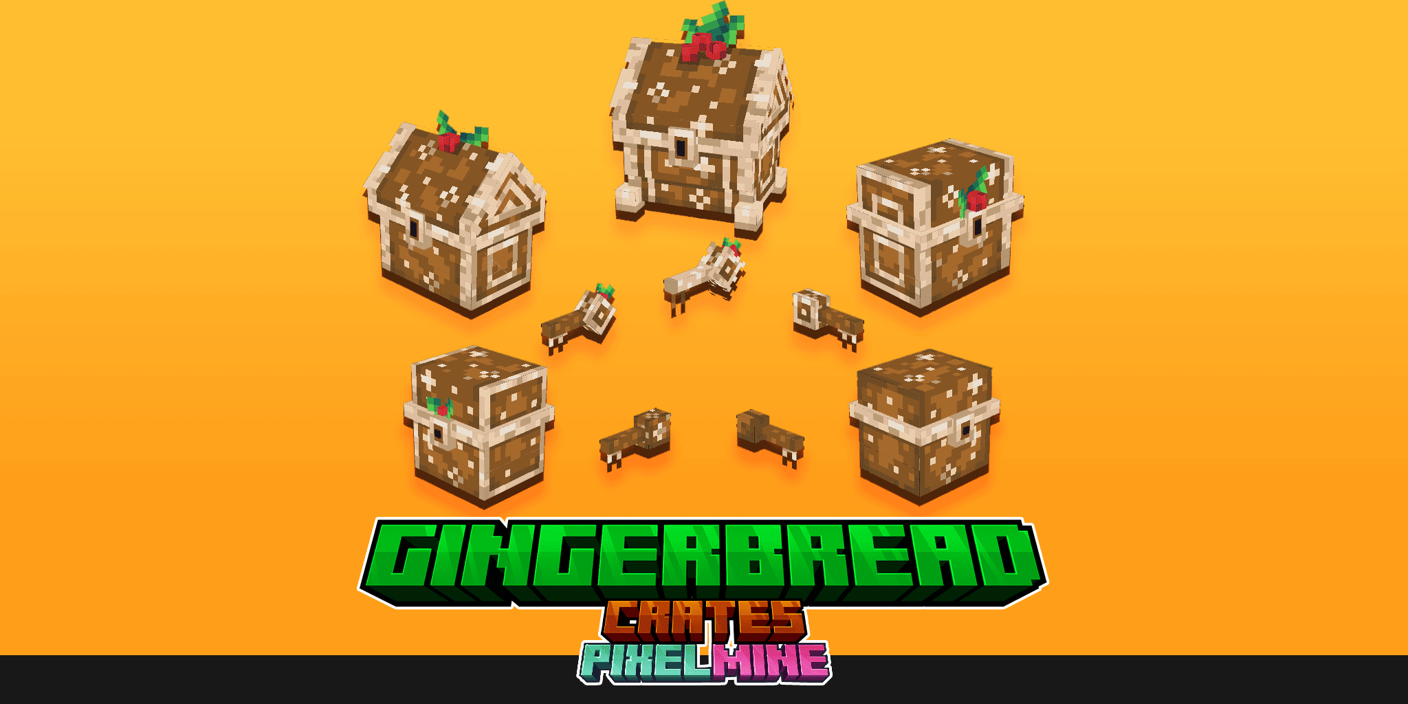 PixelMine | Gingerbread Crate Models preview image