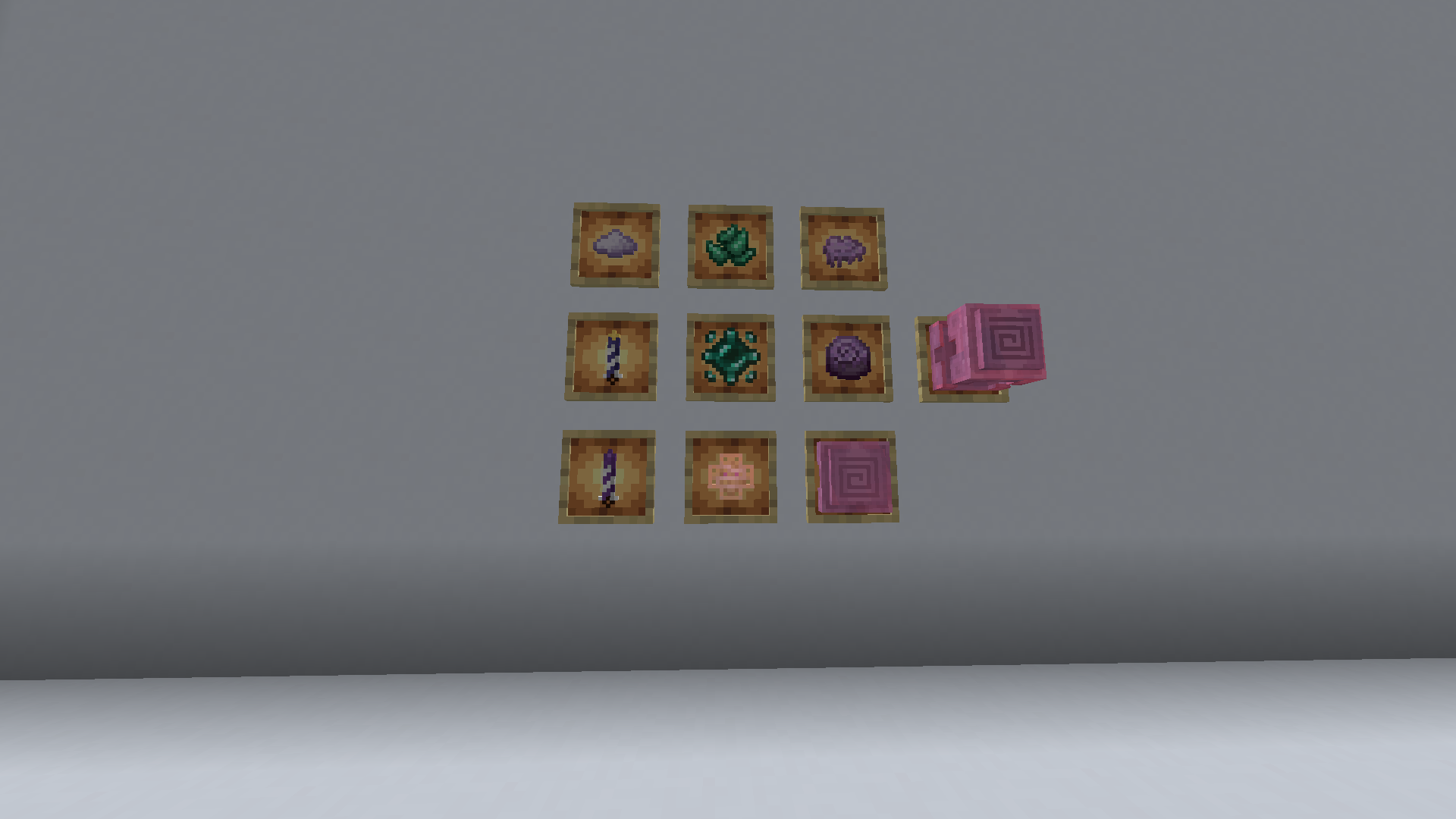 the items in item frames