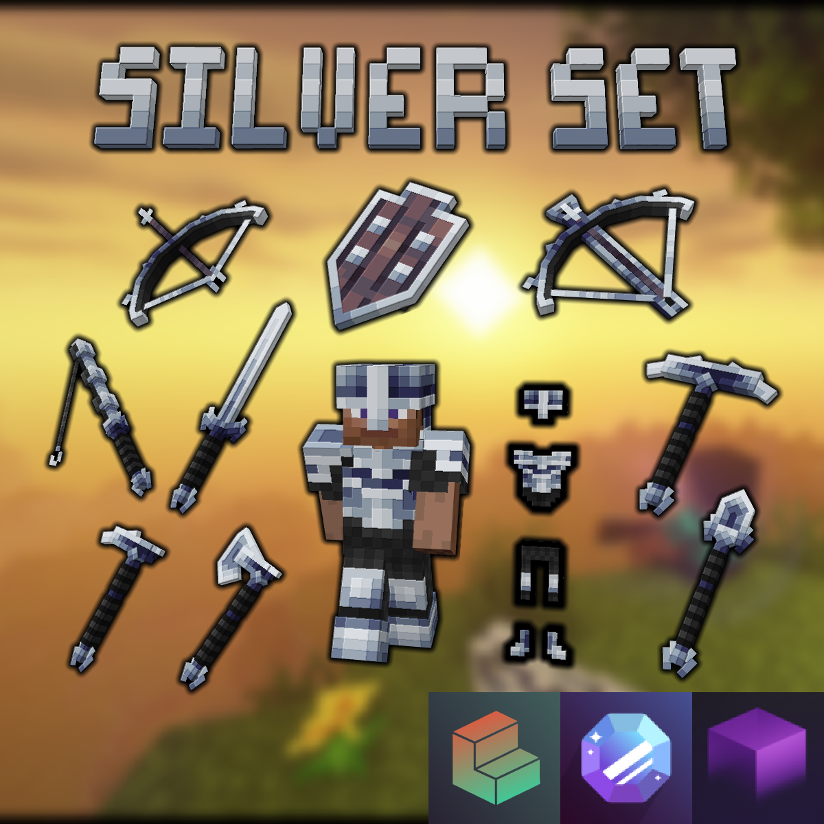 Minecraft Adventurer Silver Pack visualização