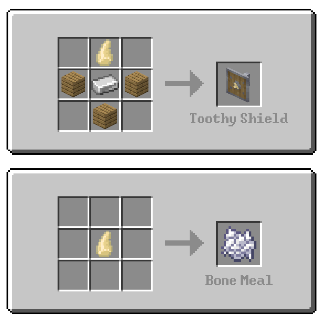 crafting recipes that use the Chomper Tooth
