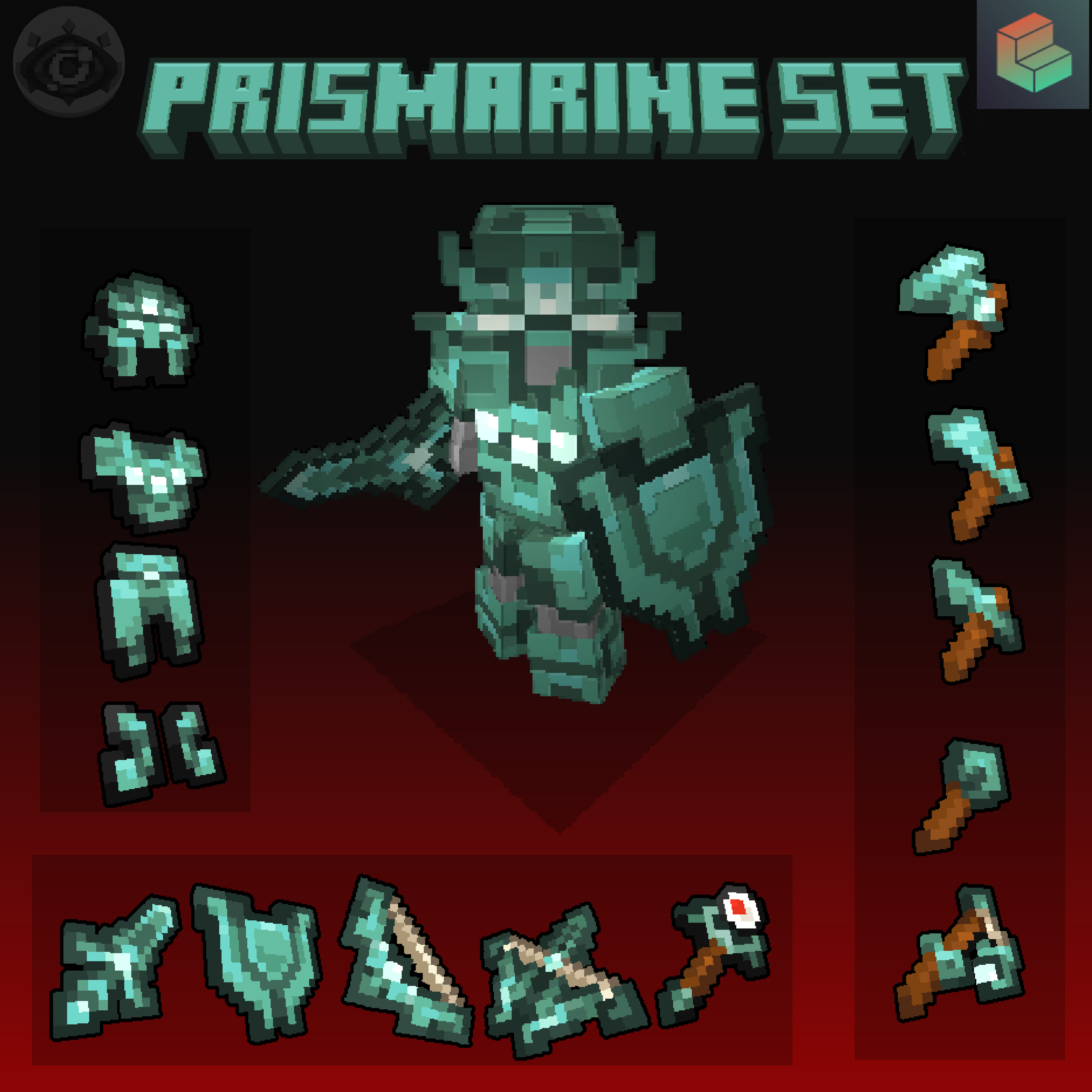 prismarine set  voorbeeldafbeelding