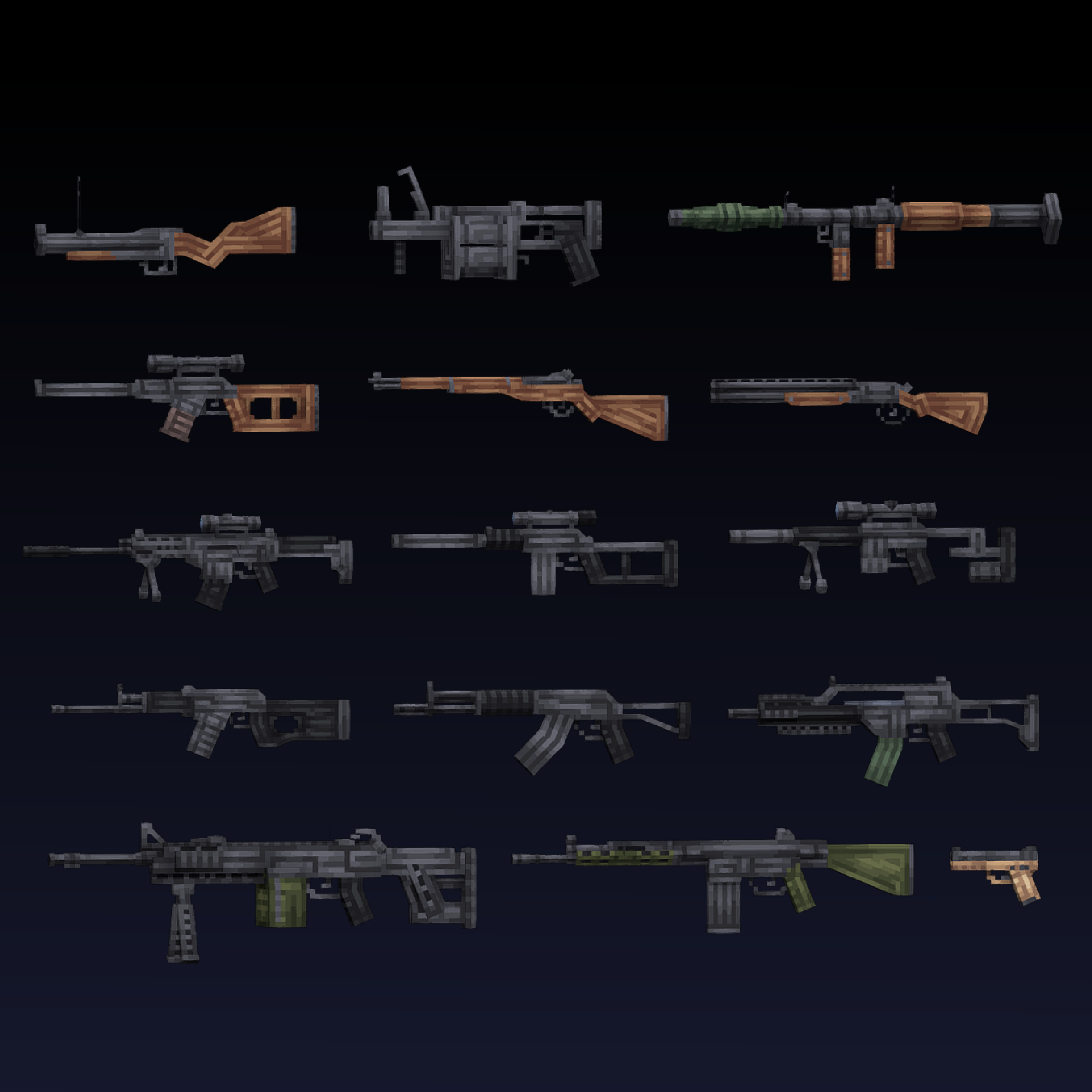 ภาพตัวอย่าง Guns Pack Vol.1