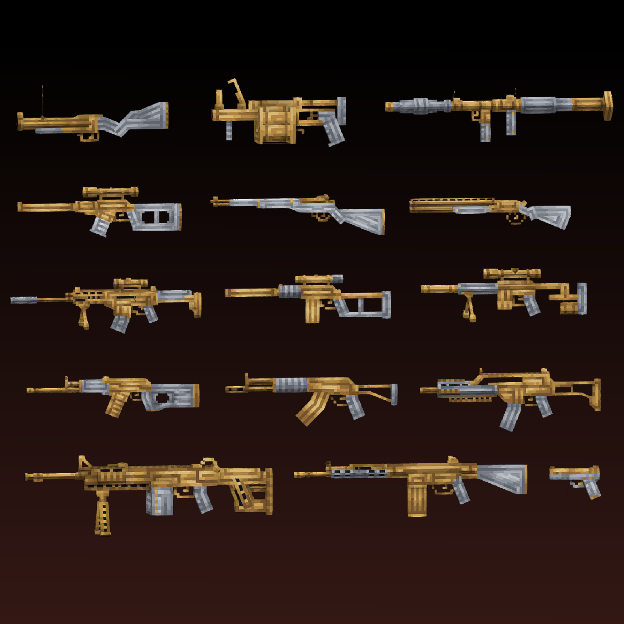 ภาพตัวอย่าง Guns Pack Vol.1 Gold Edition