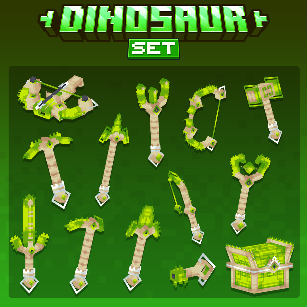 dinosaur tools weapons cosmetic set