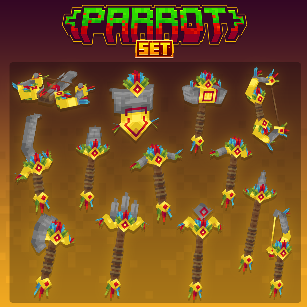 parrot tools weapons cosmetic set