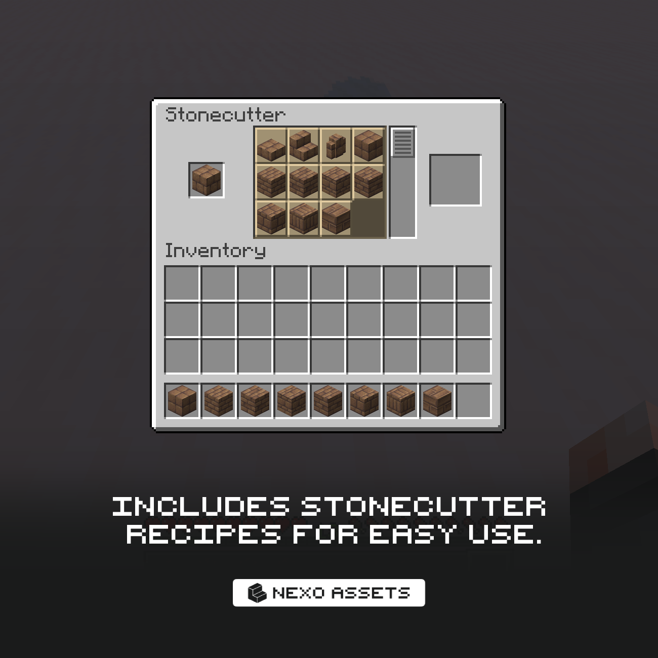 Stonecutter recipes are included to easily craft the new blocks.