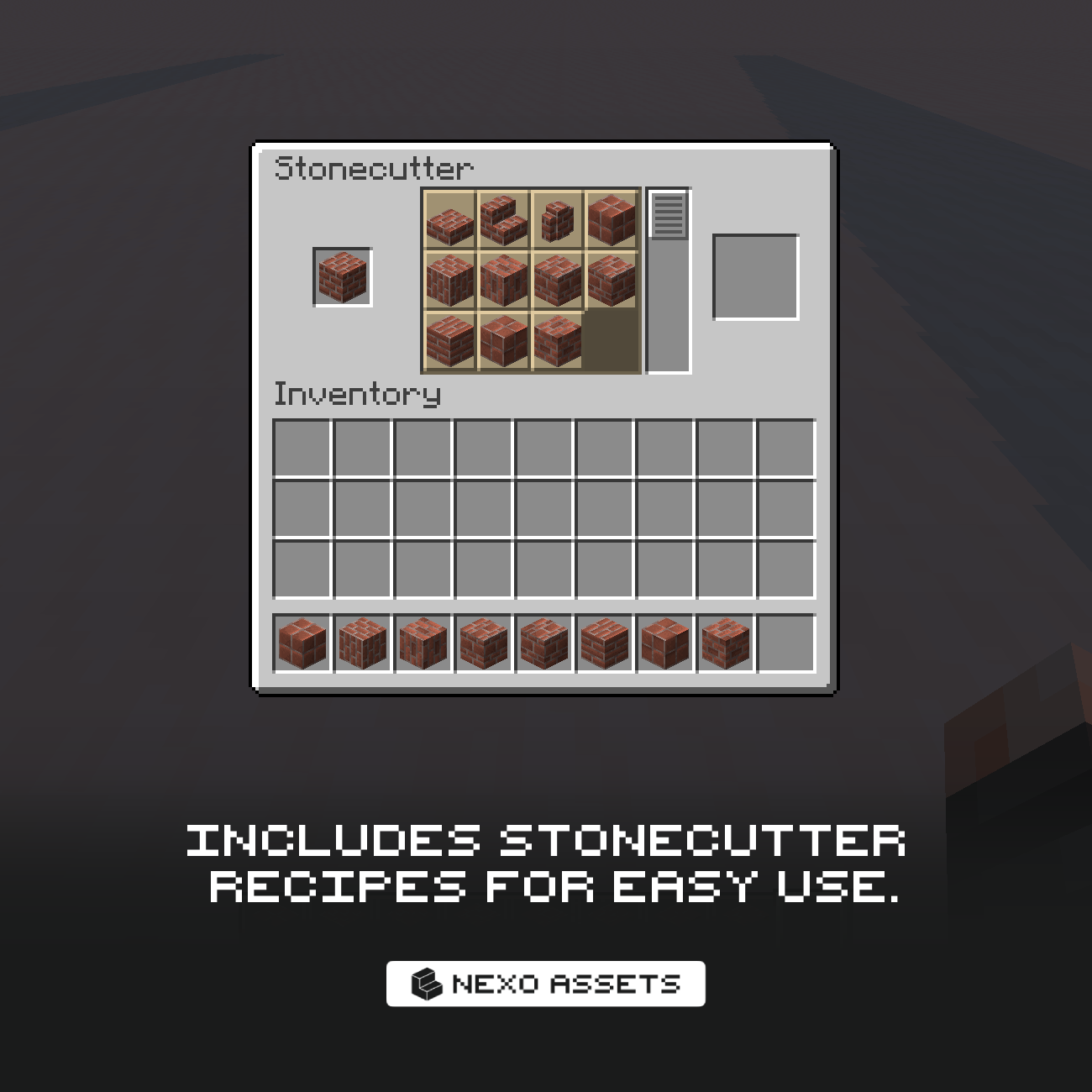 Stonecutter recipes are included to easily craft the new blocks.
