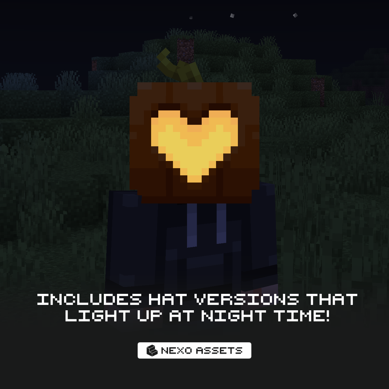 Includes hat versions that light up at night time.