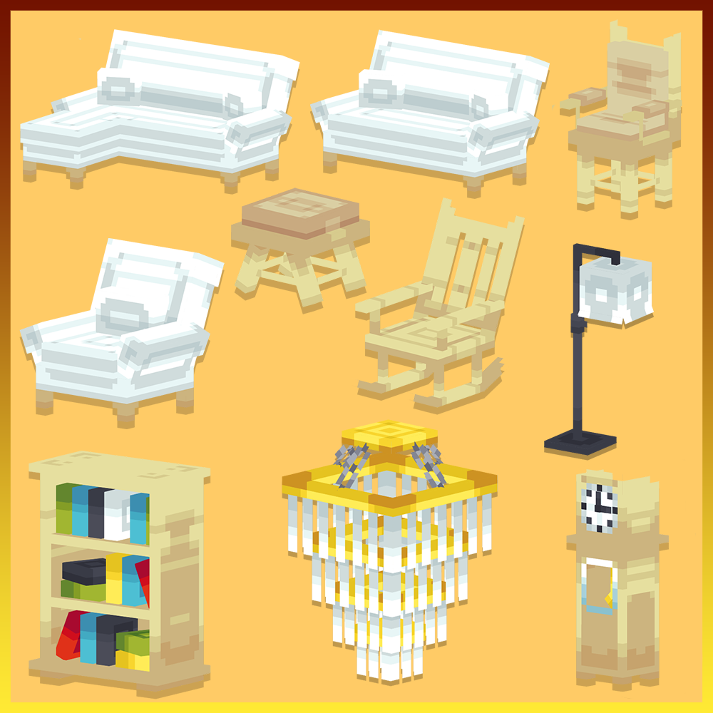 minecraft blockbench mcmodels living room furnitures