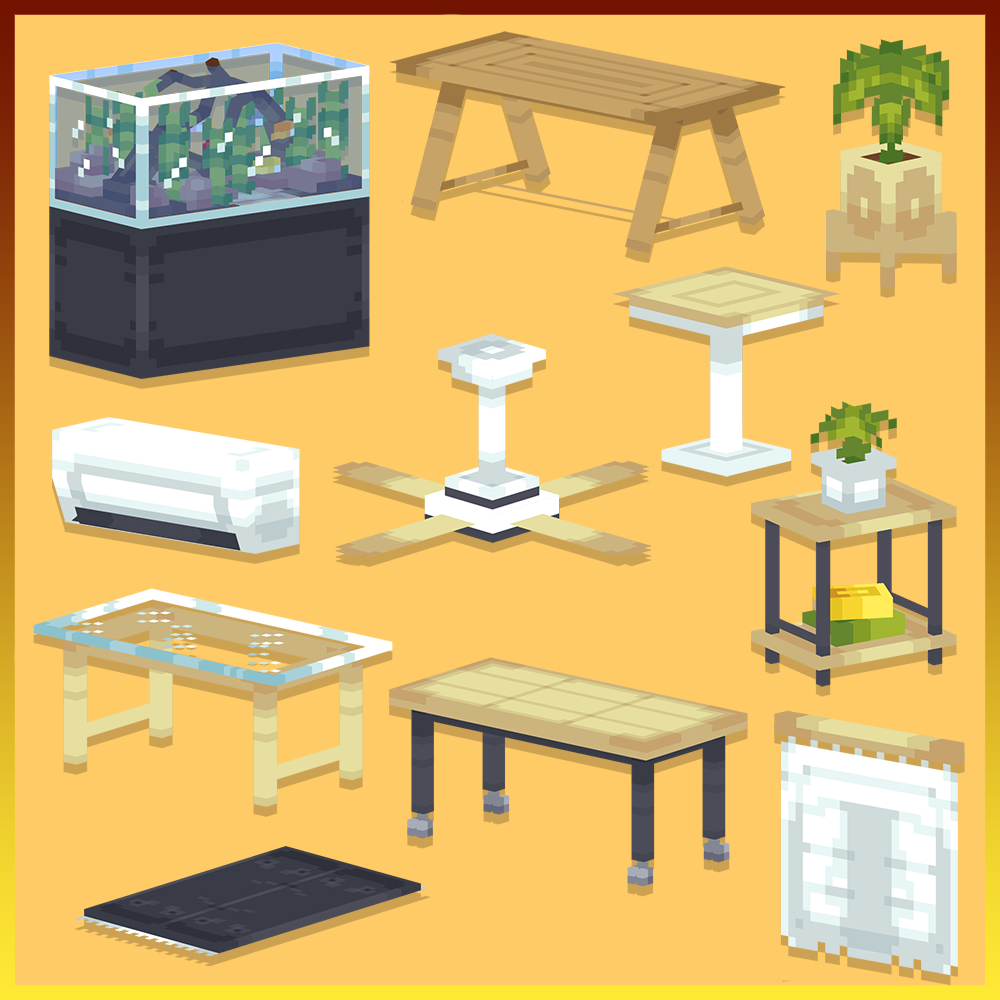 minecraft blockbench mcmodels living room furnitures