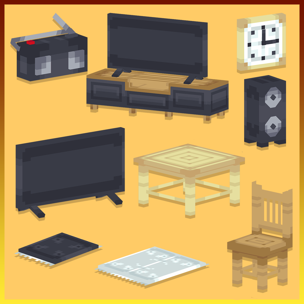 minecraft blockbench mcmodels living room furnitures