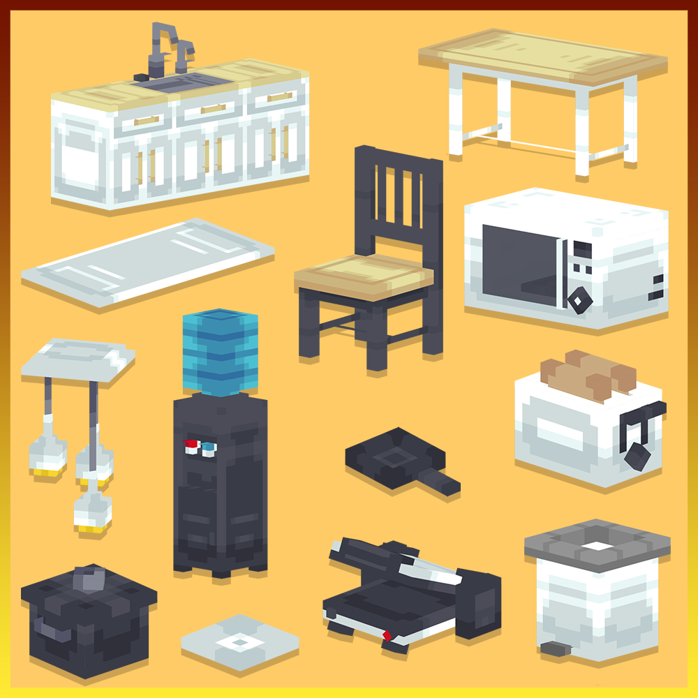 minecraft blockbench mcmodels kitchen furnitures