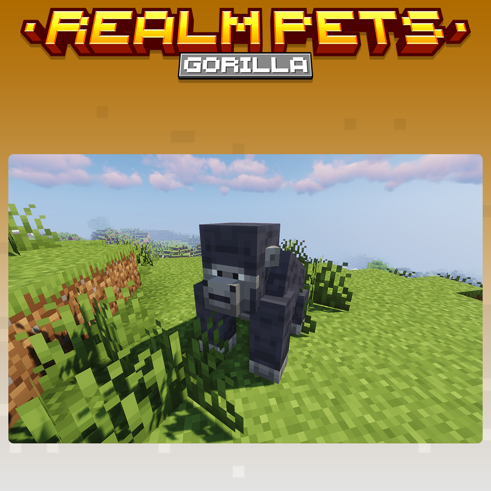 minecraft, blockbench gorilla pet
