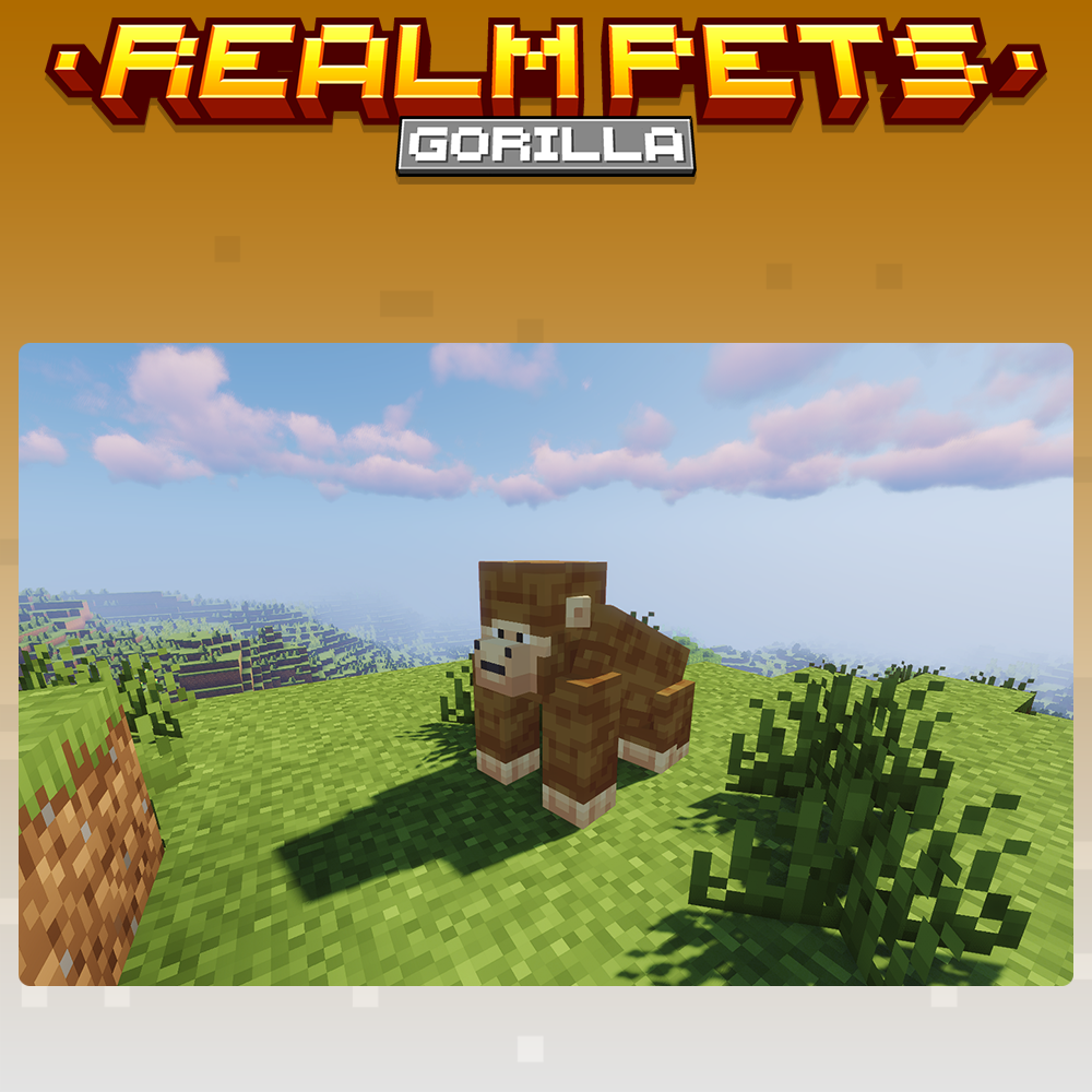 minecraft, blockbench gorilla pet