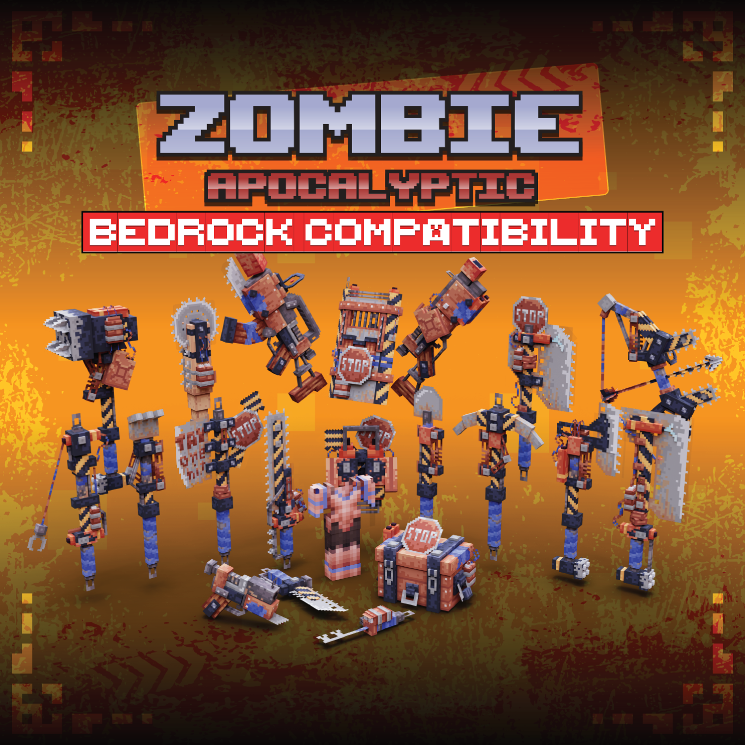 Imagen previa de Zombie Apocalyptic Animated Weapon Set Volume 1 [For GeyserMC]
