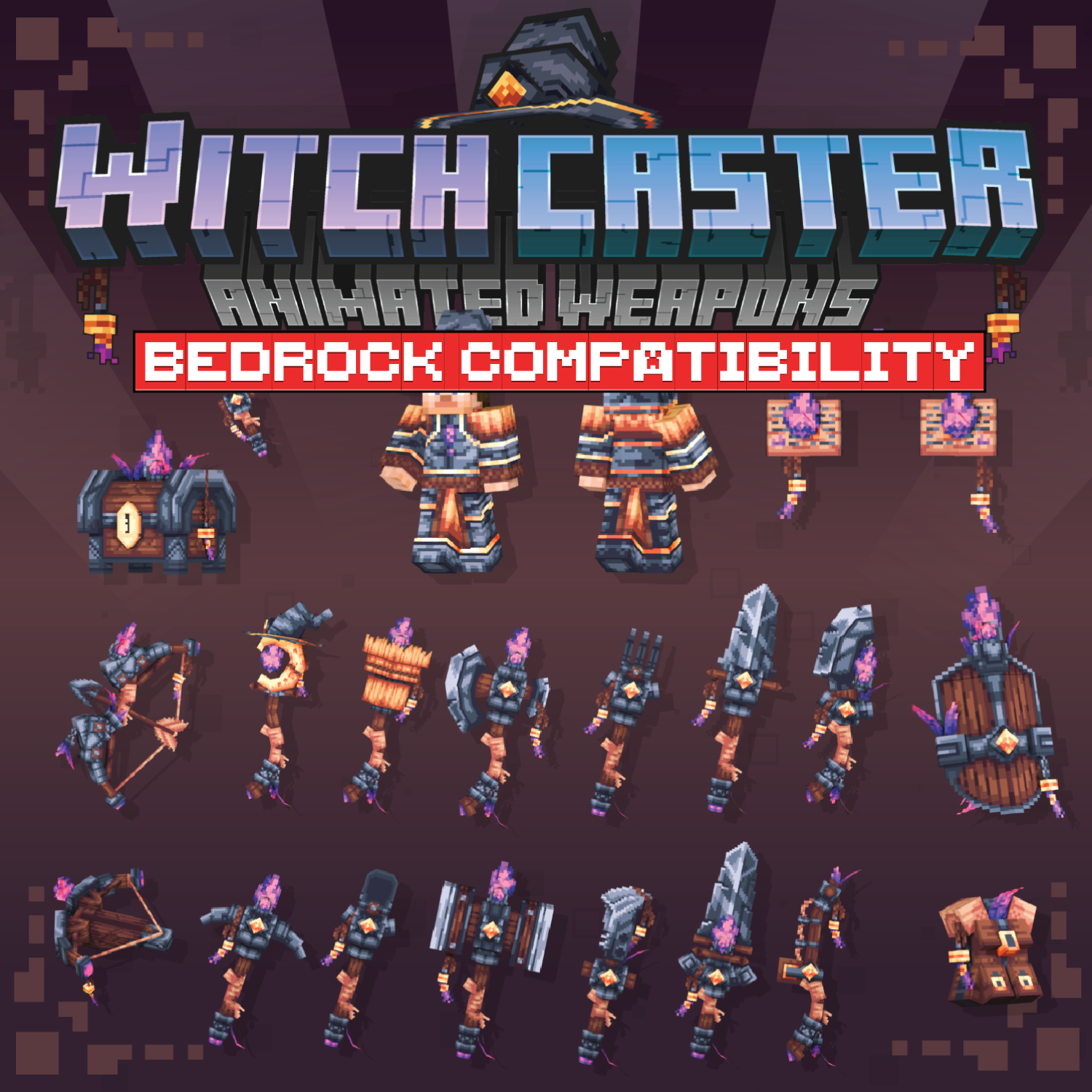 Imagen previa de Witch Caster Animated Weapon Set [For GeyserMC]