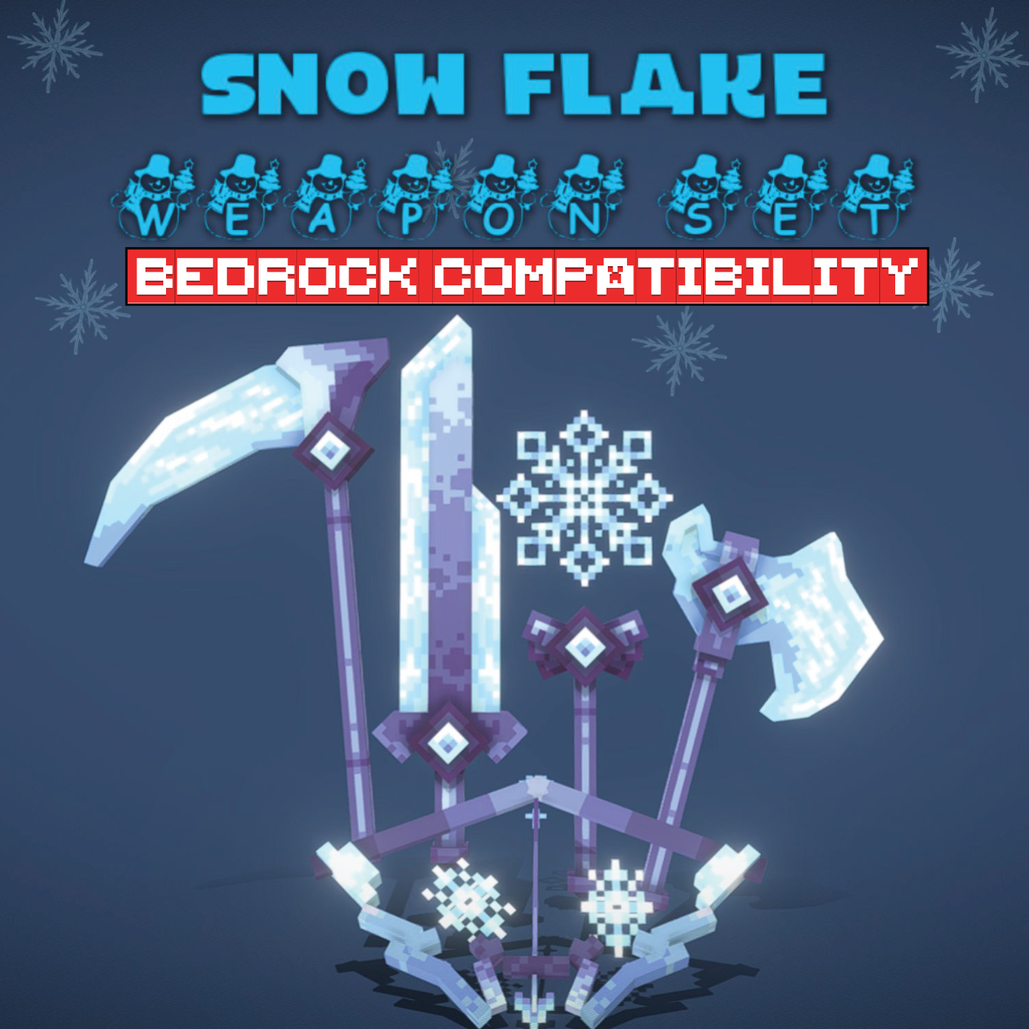 Imagen previa de Snow Flake Weapons [For GeyserMC]