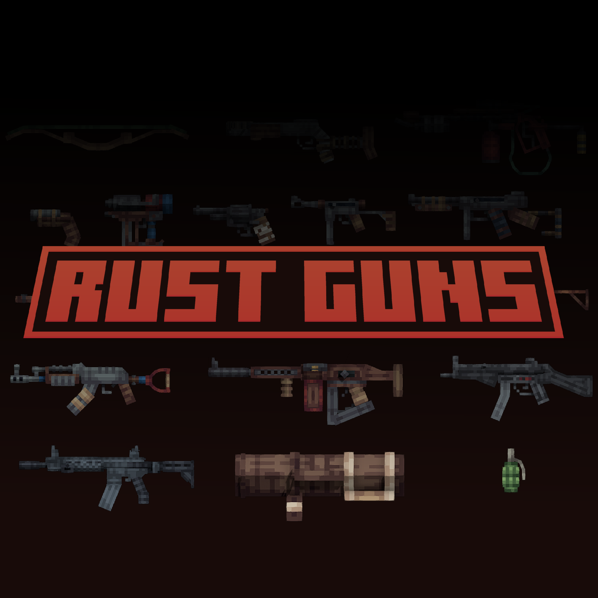 ภาพตัวอย่าง RUST Guns Pack