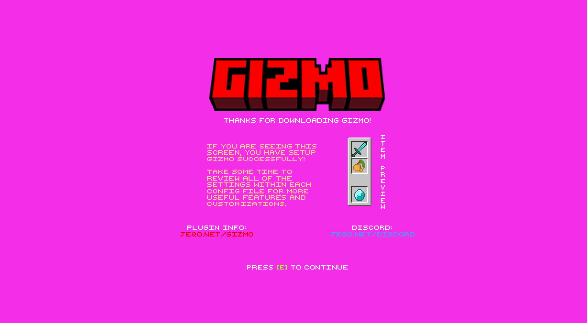 Gizmo - Configurable background color via config
