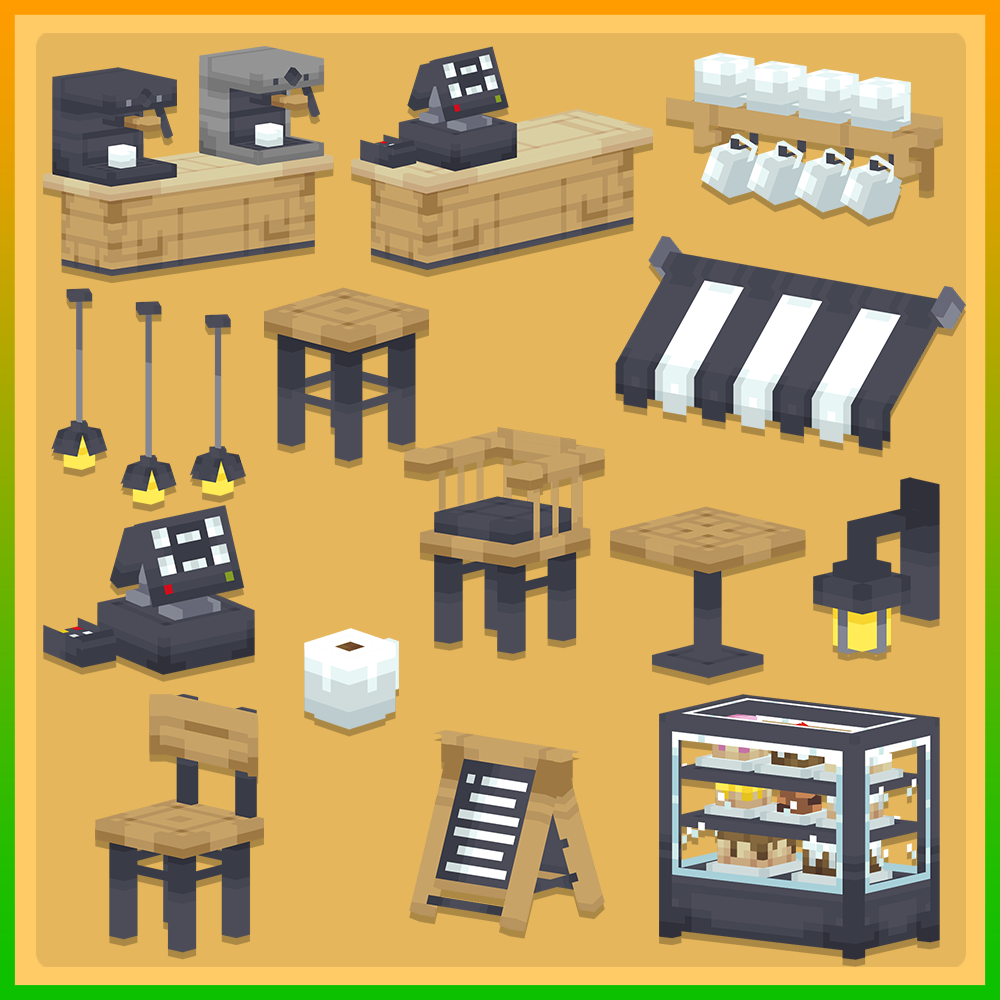 cafe furniture decor set