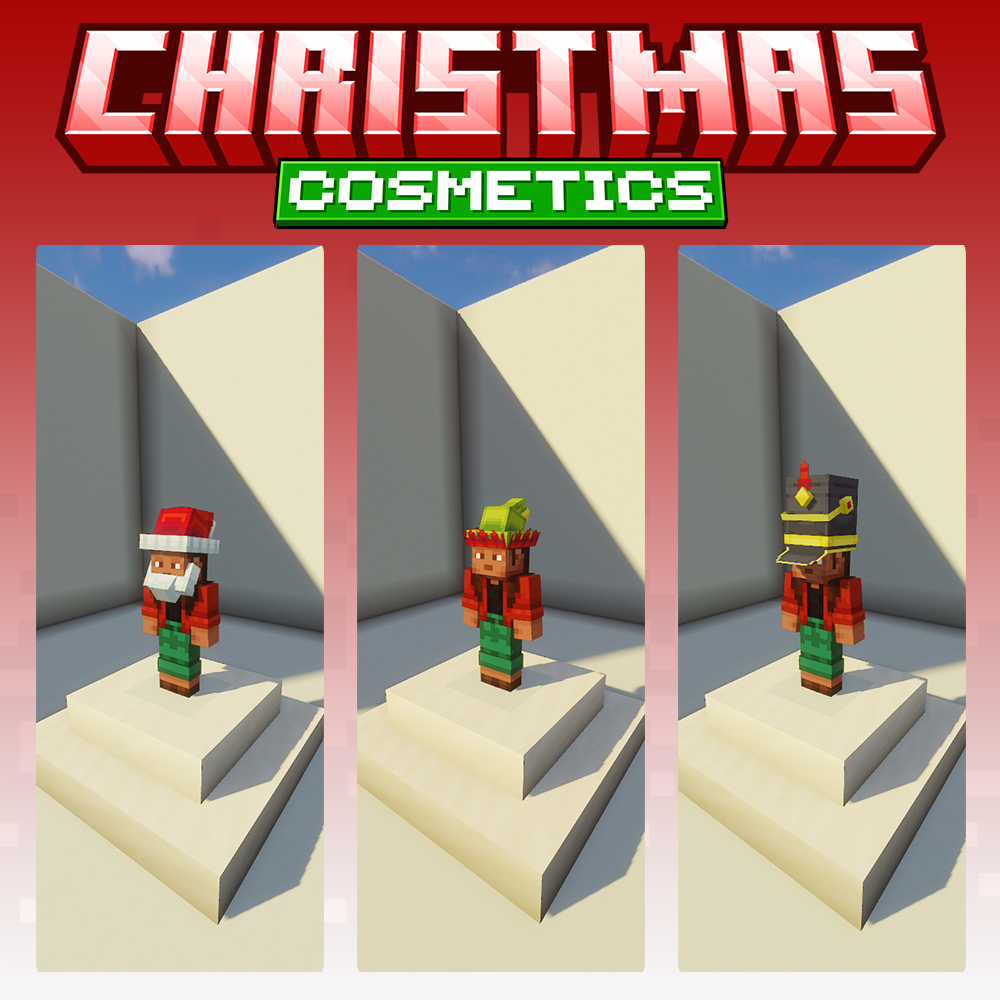 minecraft blockbench christmas cosmetics, santa, xmas, hat