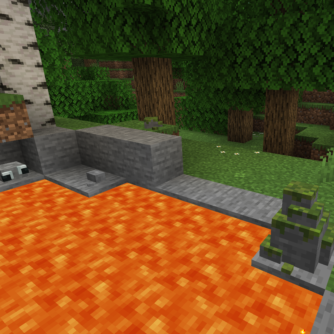Stones near lava