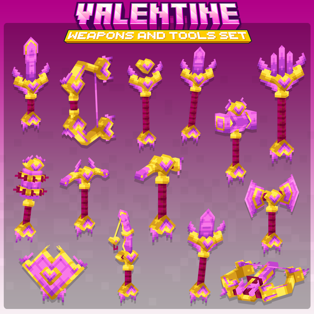 valentine day tools weapons armor cosmetics