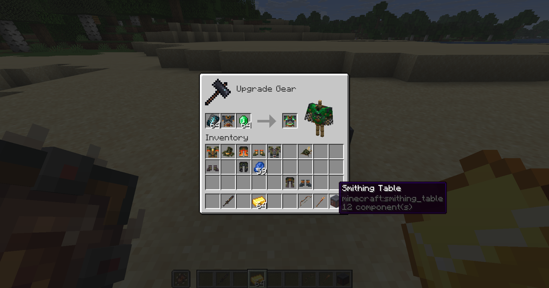 Add trims to your armor to customize!