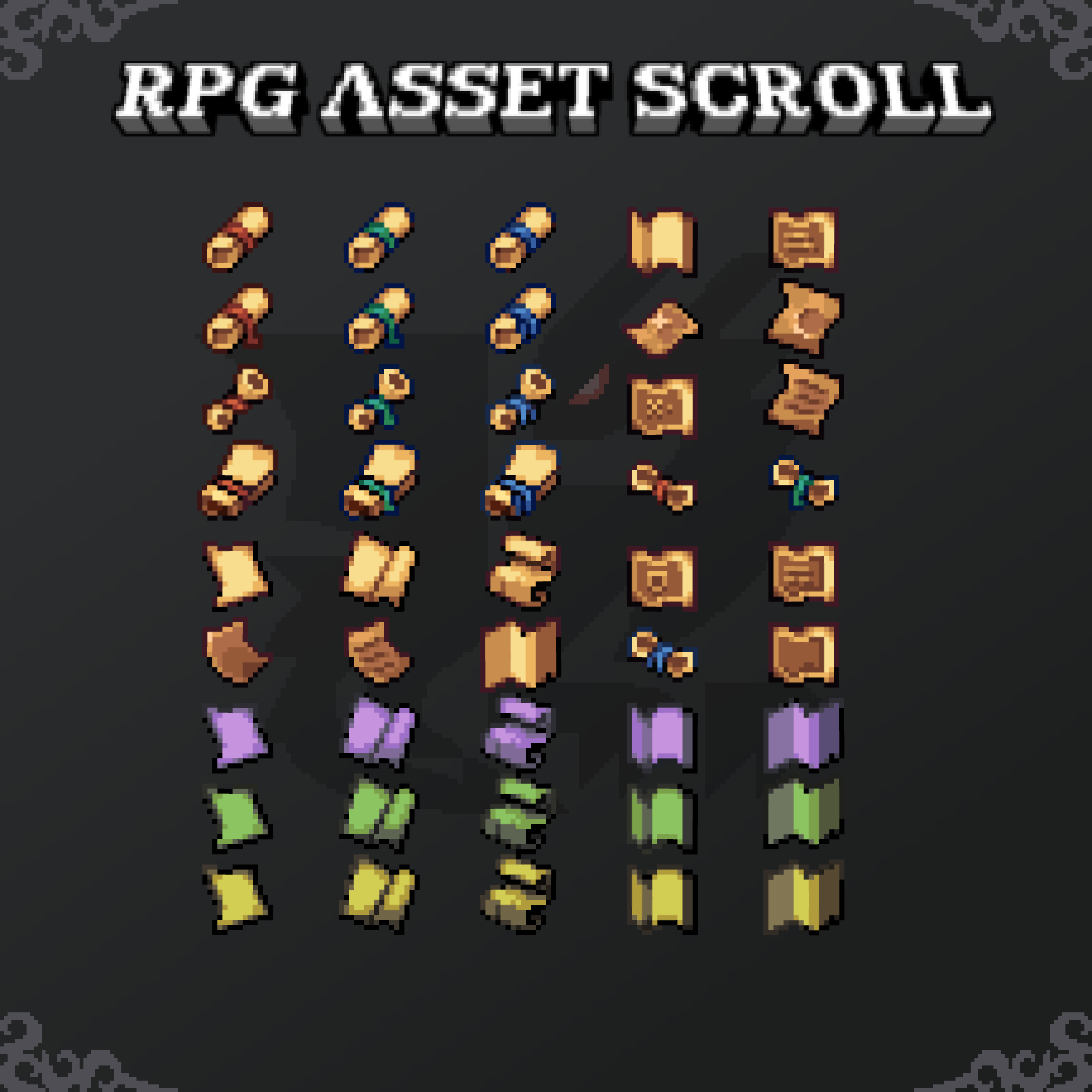 RPG Asset Pack - 40+ ICON Scroll preview image