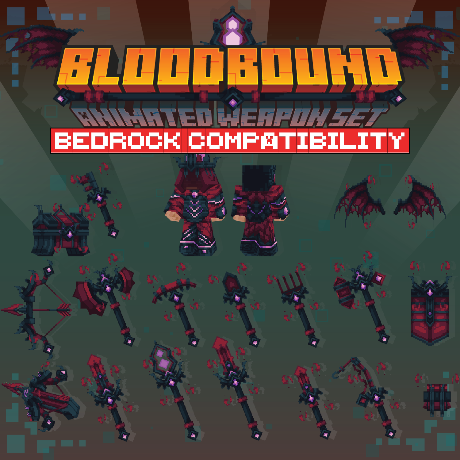 Imagen previa de Bloodbound Animated Weapon Set [For GeyserMC]