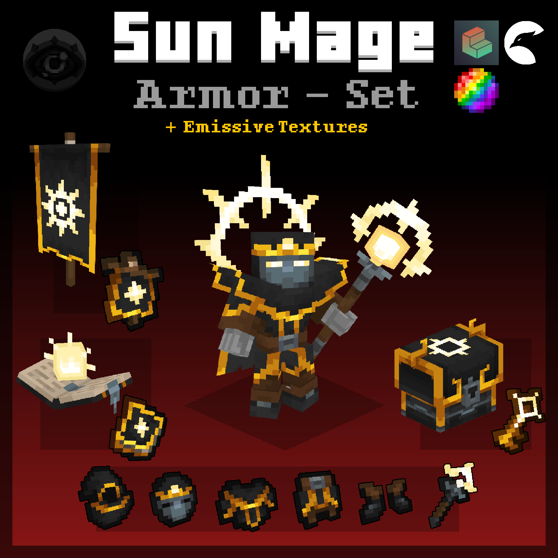 Sun mage set voorbeeldafbeelding