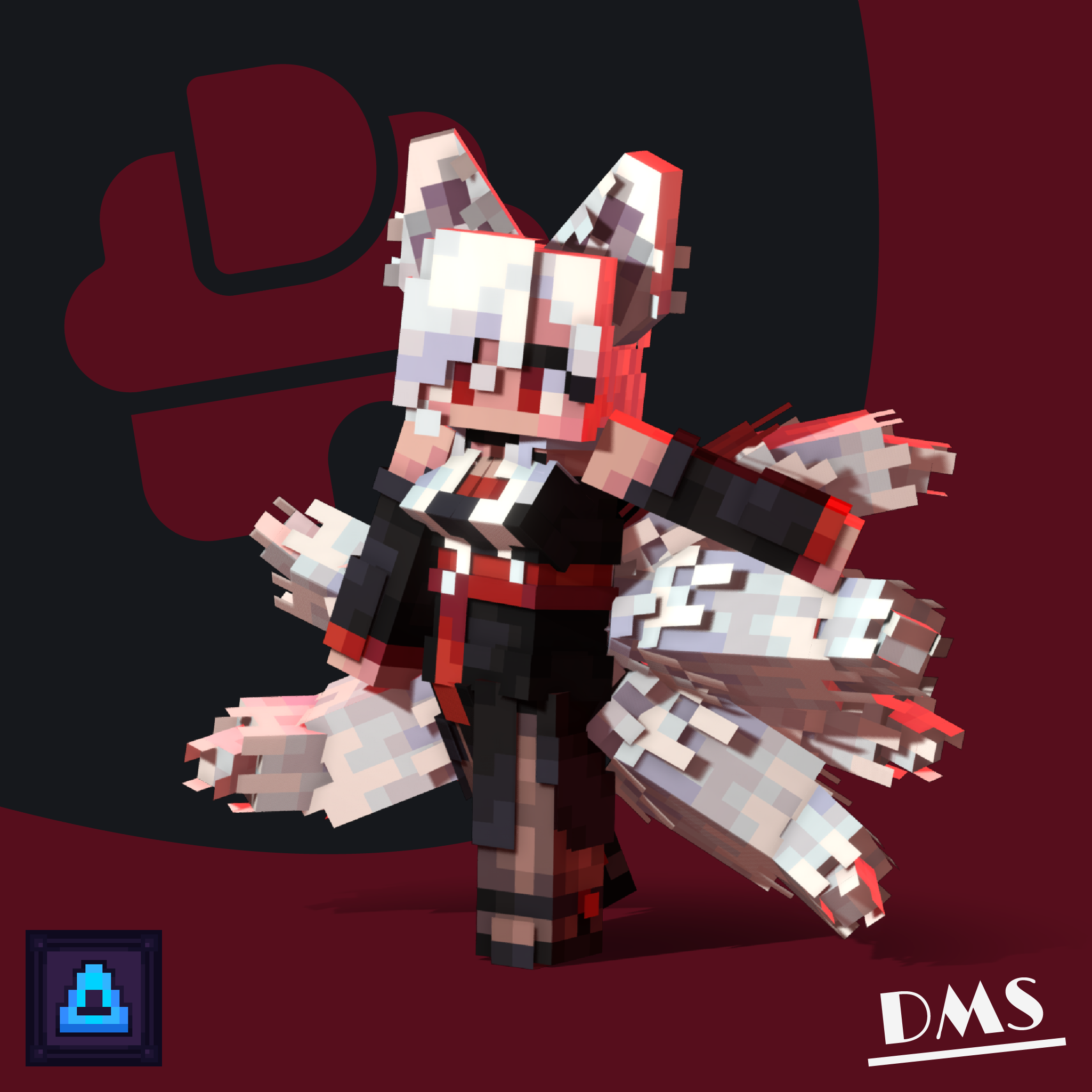 Kitsune Girl / White Fox - Avatar for Figura mod preview image