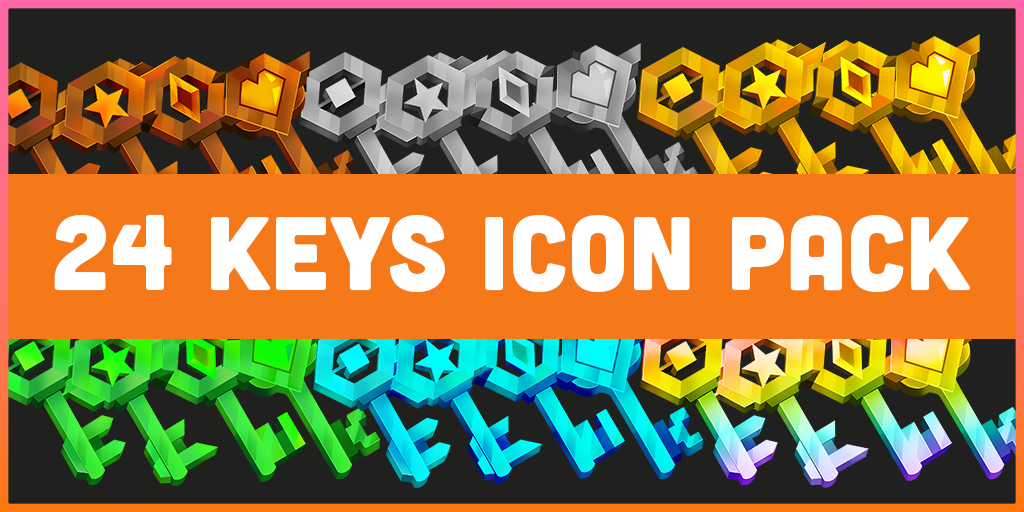 24 Premium Keys Icon Pack | NycoleART preview image