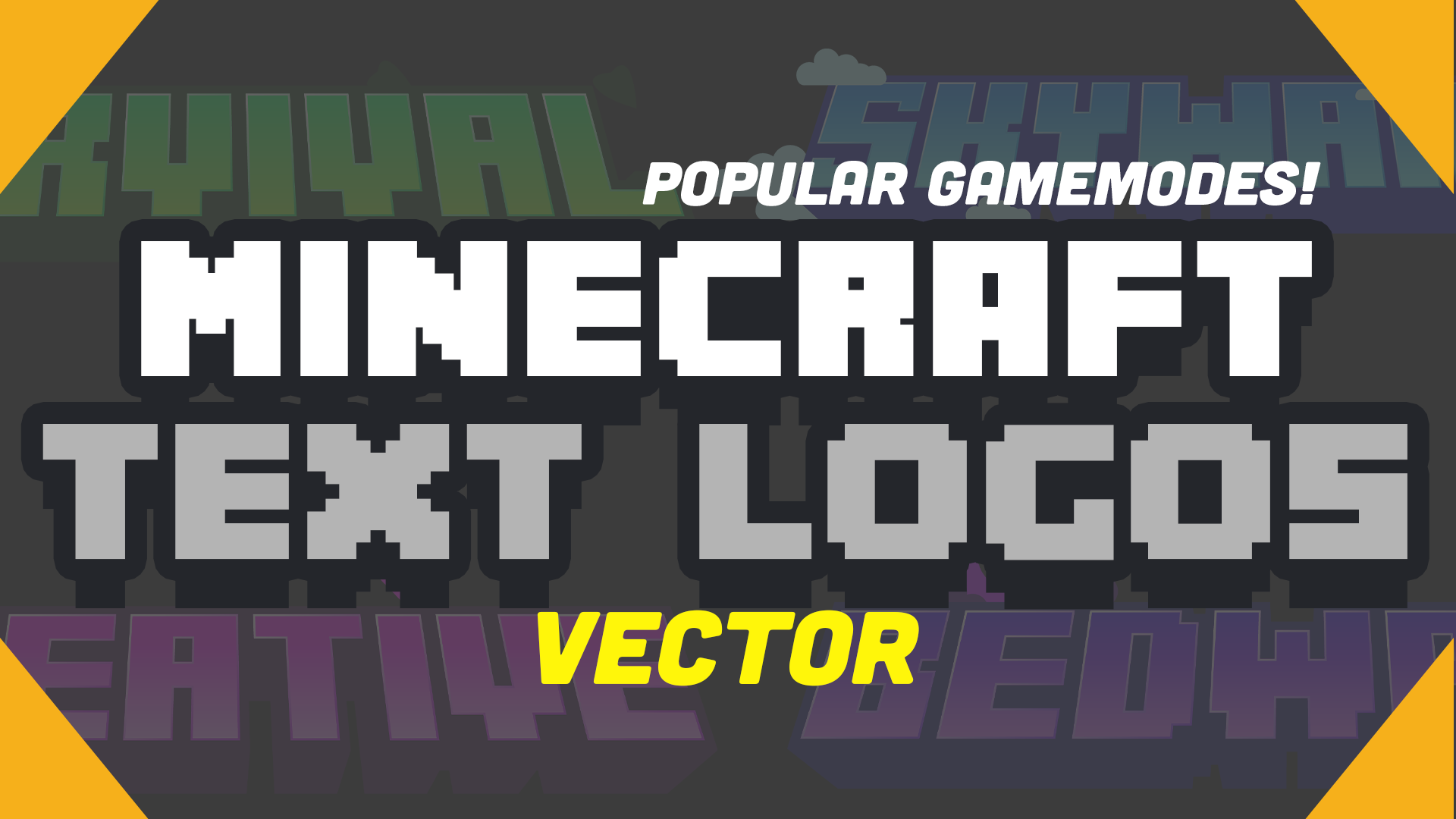 Minecraft Gamemodes Text Logo Vector preview image