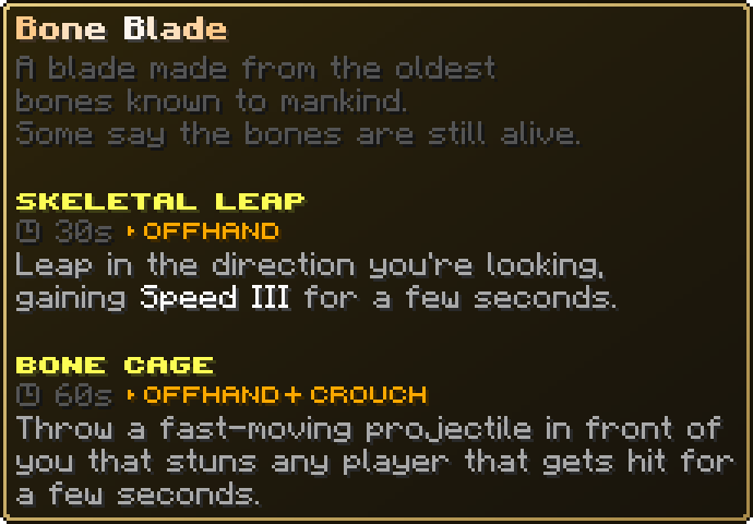 Bone Blade Description