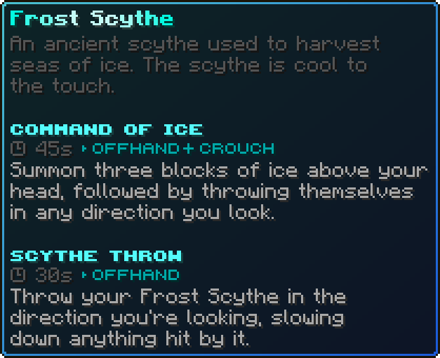 Frost Scythe Description