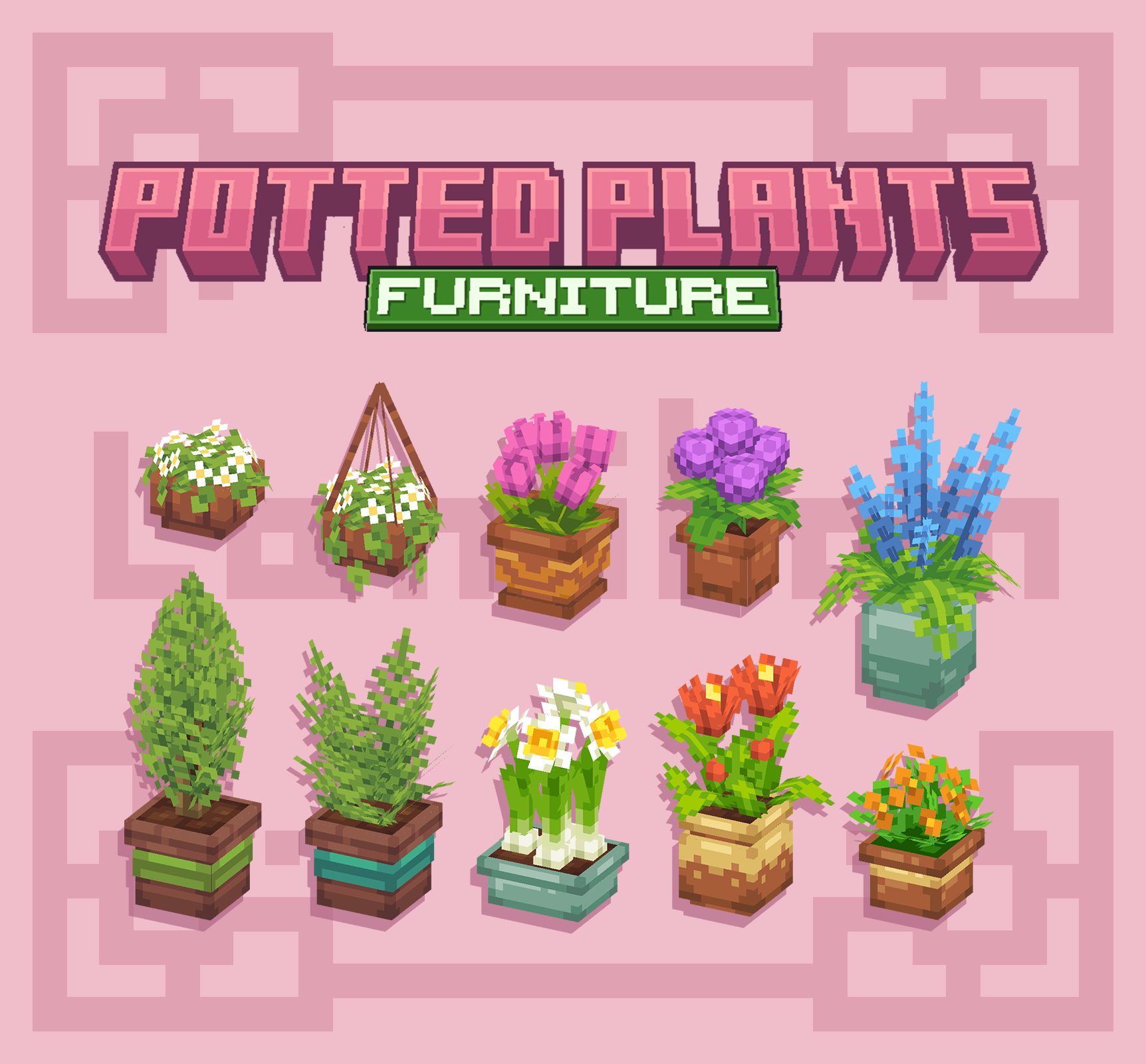 Potted Plants Mini Pack Vol.1【Dyeable】 preview image