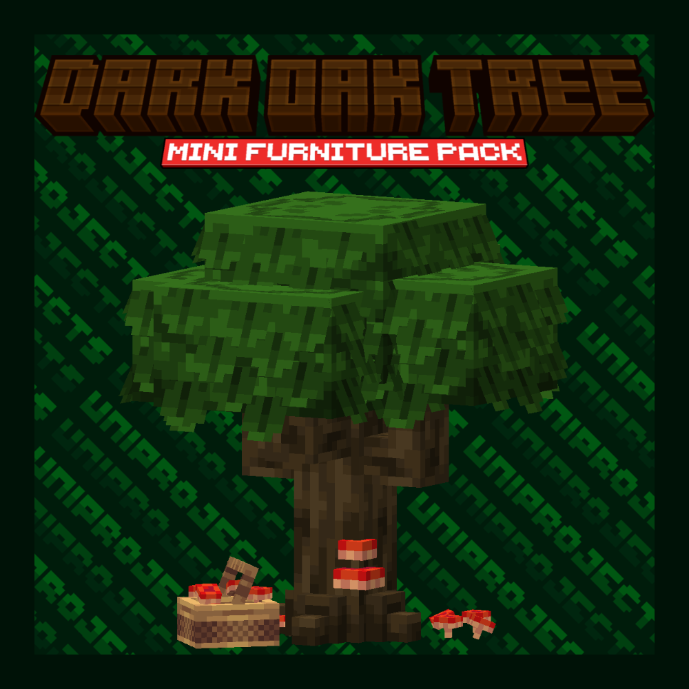 Dark Oak Tree Mini Furniture Pack preview image