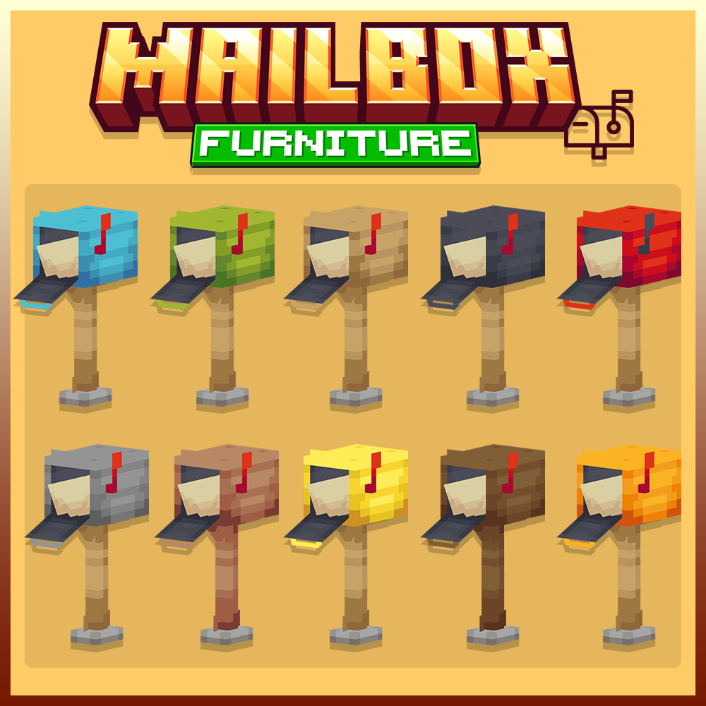 mailbox furniture props decor pack minecraft blockbench