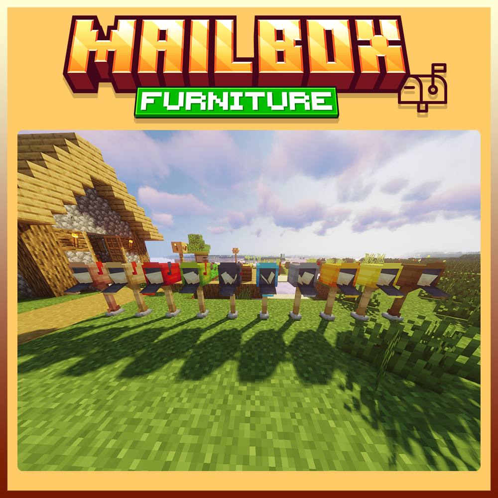 mailbox furniture props decor pack minecraft blockbench